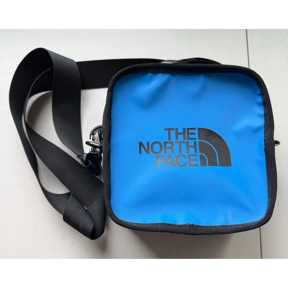 The North Face Explore Bardu II Crossbody Bag Banff Blue Black Logo NF0A3VWS